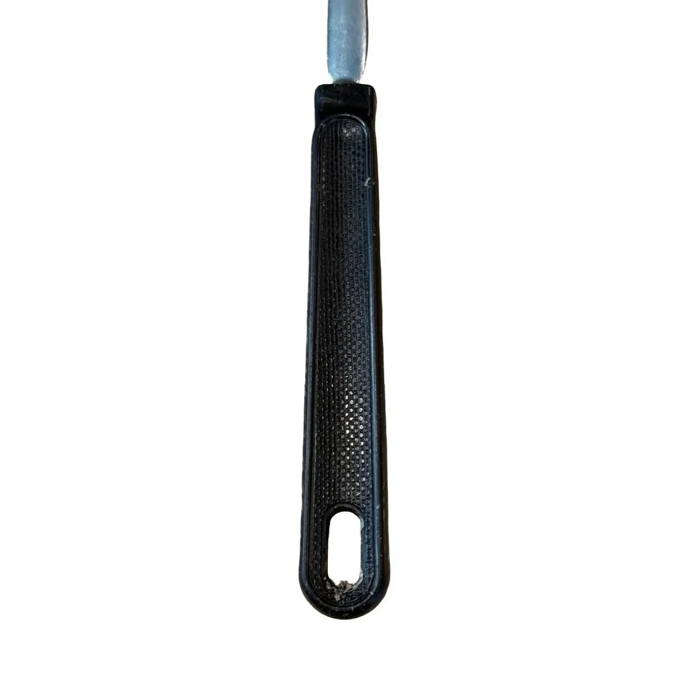 Vintage EKCO USA Slotted Spatula Stainless Steel Black Handle Turner Flipper